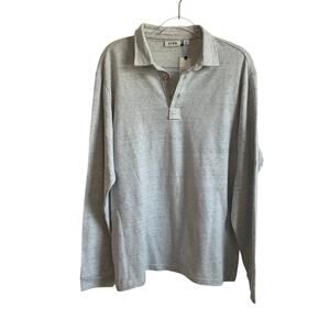 ROWM Men’s Blue Pullover Long Sleeve‎ Polo - Size Large - NEW